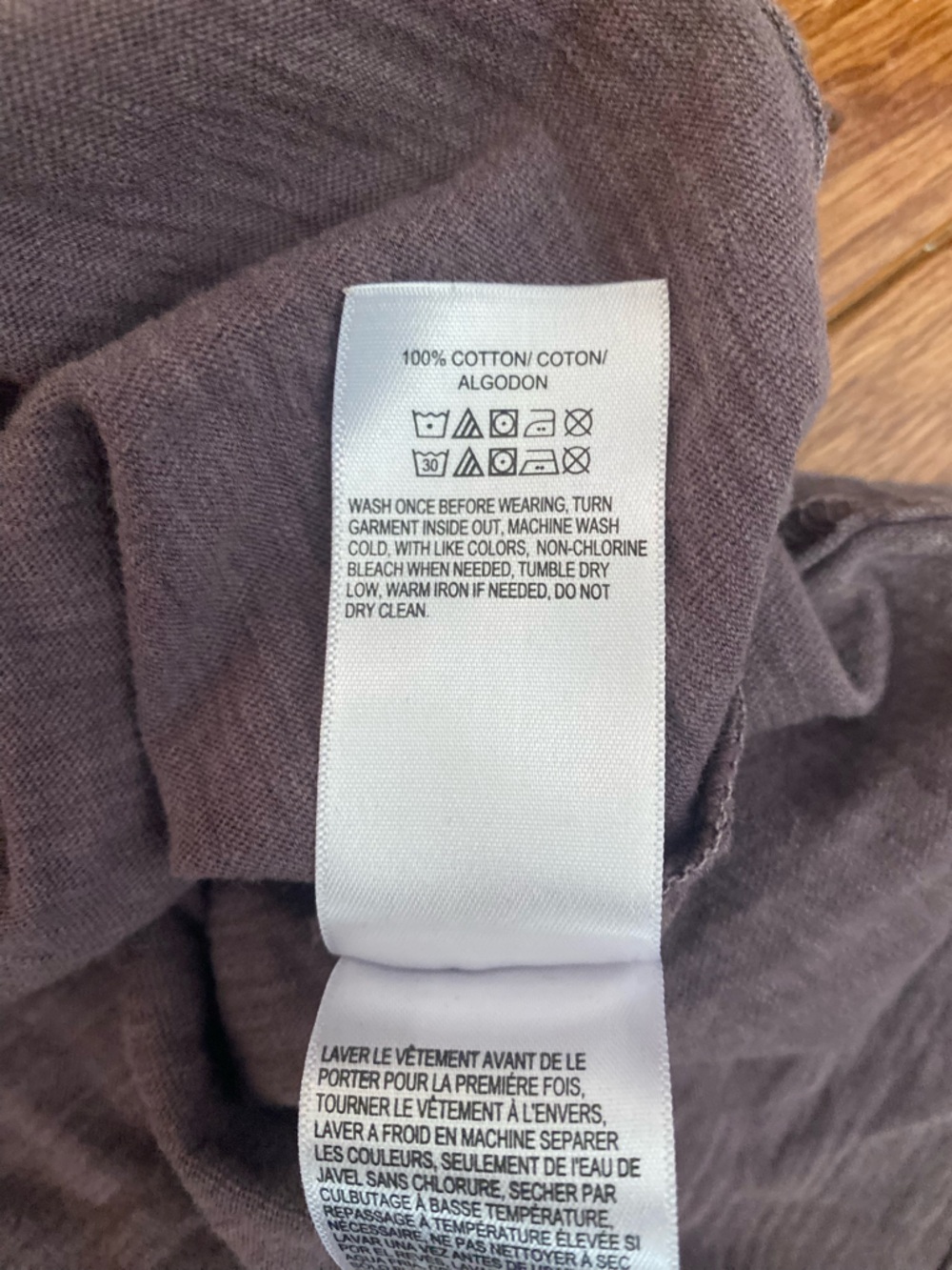Lucky Brand Boho Peplum Top XL Purple Washed Cotton Button  Front Babydoll XL - Picture 6 of 9